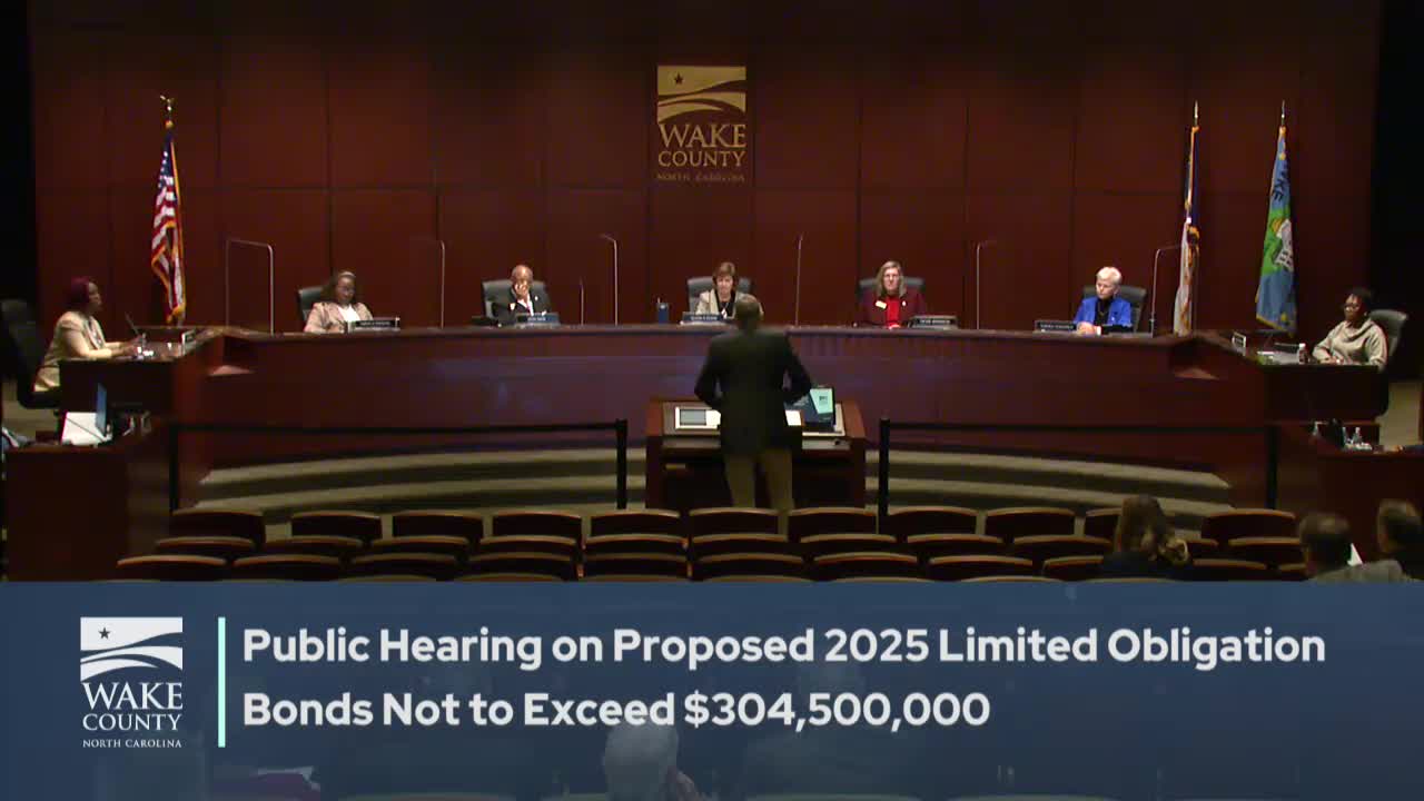 Wake County authorizes up to $304.5 million in limited-obligation bonds to refinance school BANs and fund Cary EMS