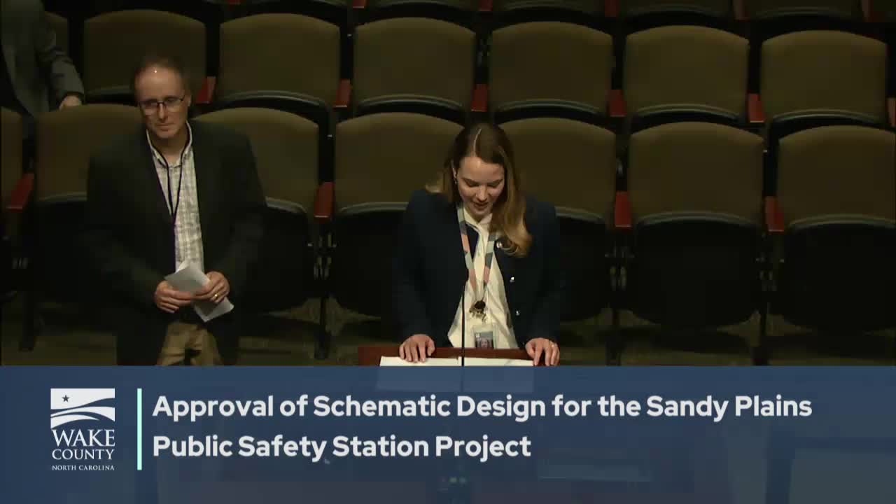 Wake County approves schematic design for Sandy Plains Public Safety Station to shorten northern response times