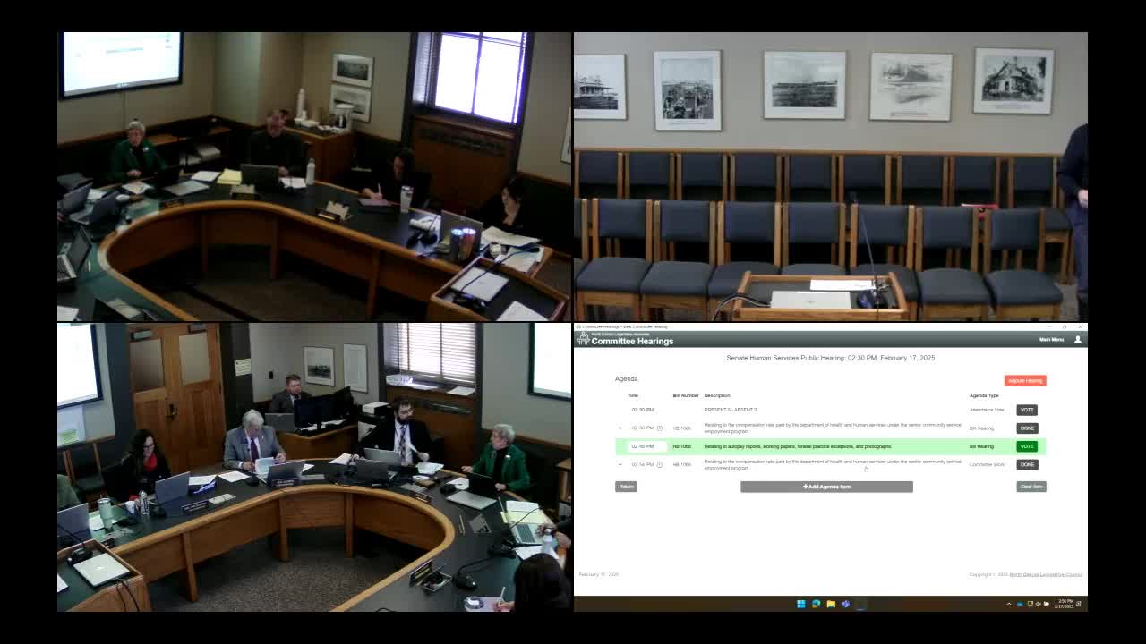 Committee consolidates autopsy-record rules and amends funeral-practice language in House Bill 1068
