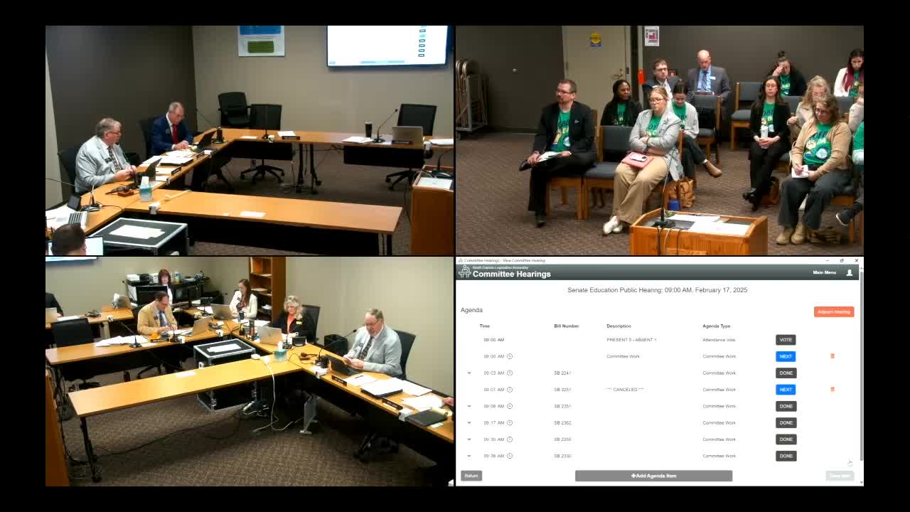 Committee advances survey bill after adding career‑tech exception and parental-consent debate