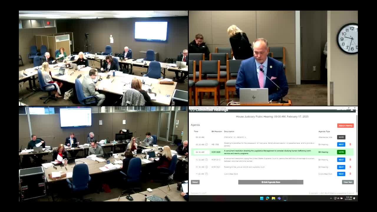 Committee hears resolution to study human-trafficking victim services and reentry programs