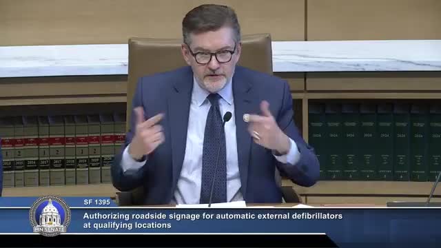 Committee clears bill to allow signage on state routes for public outdoor AEDs; sets Oct. 1, 2025 effective date