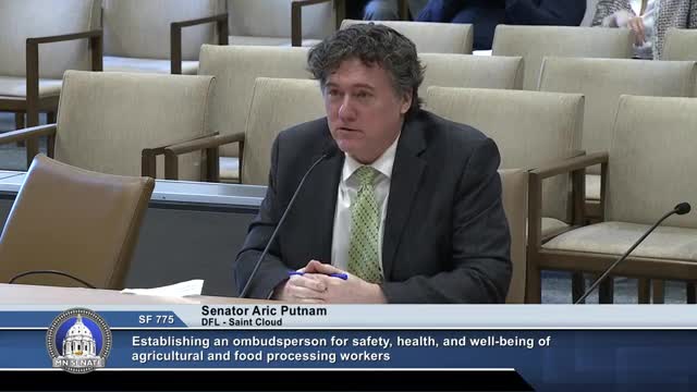 Committee adopts amendment and refers bill to Agriculture to create ag worker ombudsperson at DEED