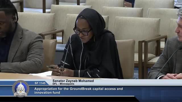 Senator Muhammad champions $50M Groundbreak Capital Access and Innovation Fund for Minnesota