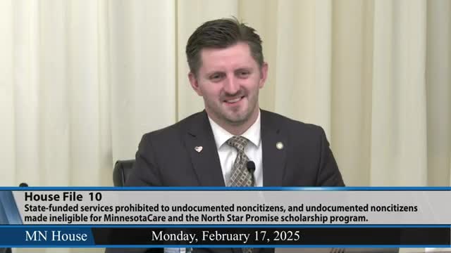 Health committee refers bill to restrict MinnesotaCare eligibility for residents without lawful status