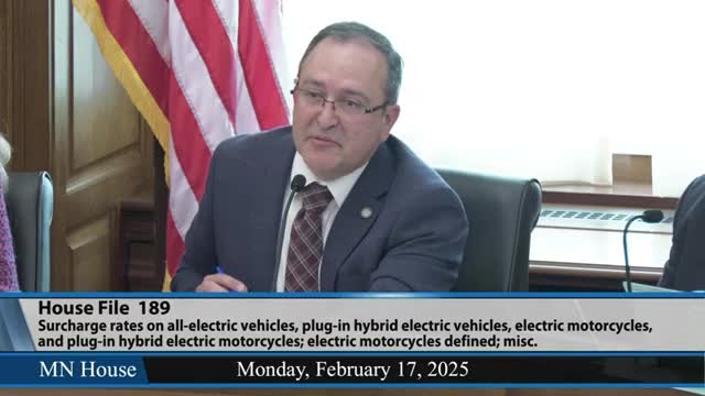 Committee debates higher EV registration fee and a proposed climate offset amendment; amendment fails 8-7