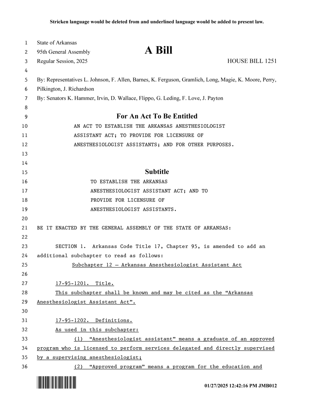 Arkansas Medical Board approves training for anesthesiologist assistants
