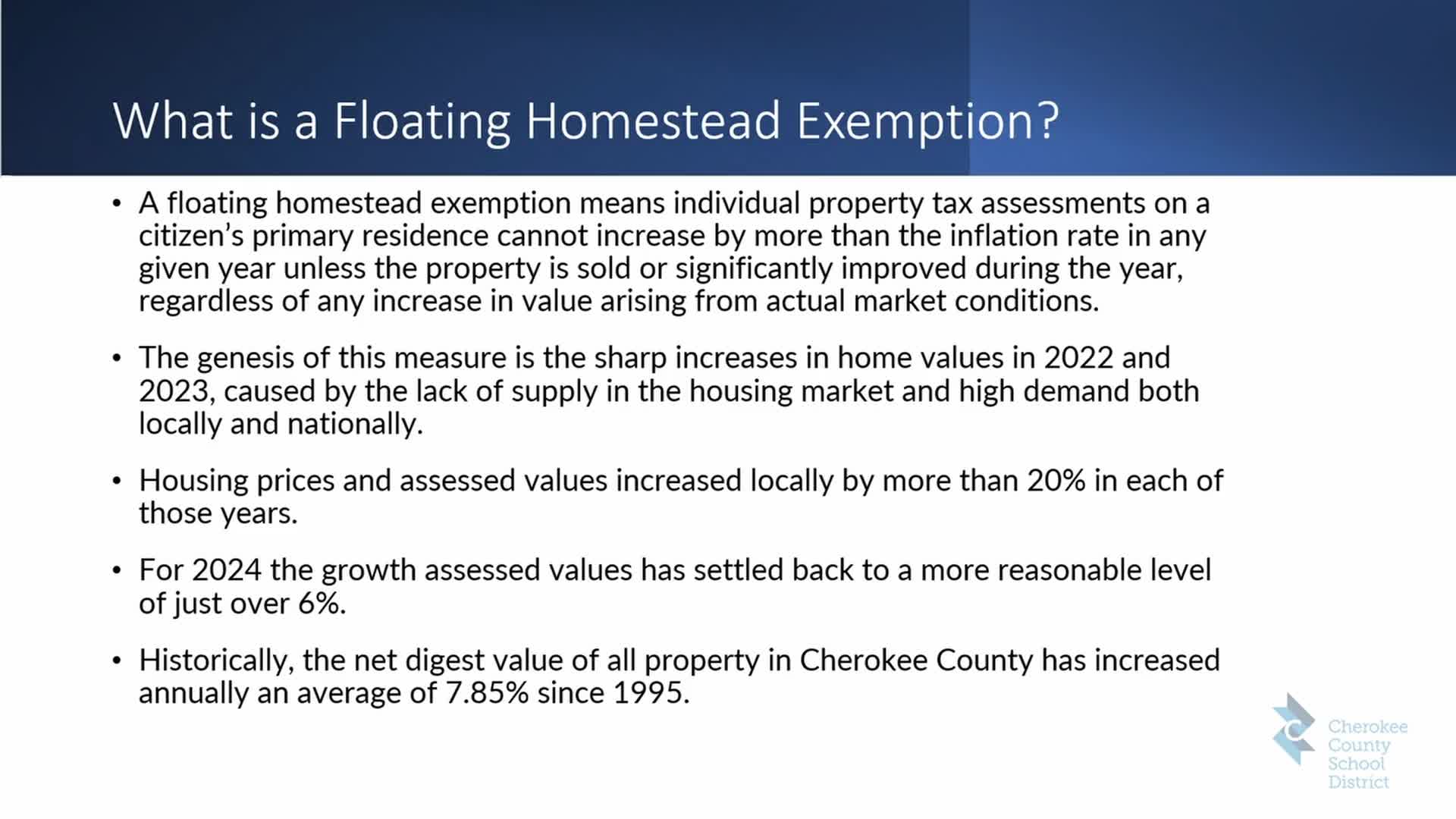Cherokee County School Board faces $58M decision on homestead exemption impacts