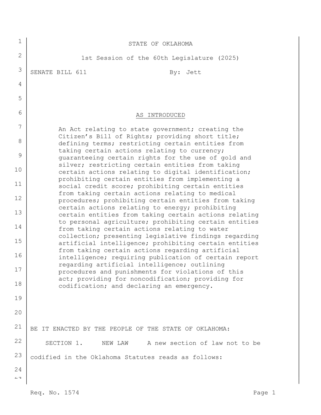 Oklahoma Legislature enacts law to restrict AI use in healthcare and employment