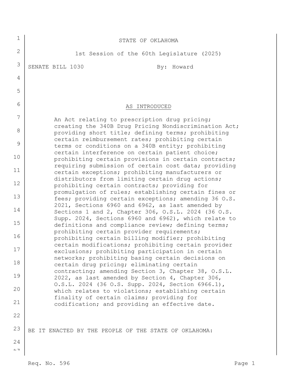 Oklahoma Attorney General enforces Pharmacy Choice Act against PBM violations