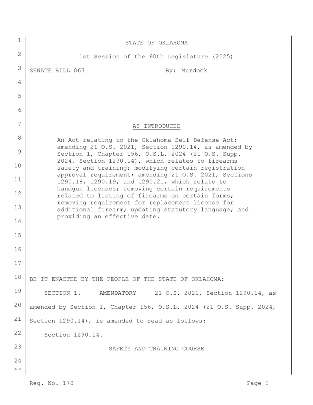 Oklahoma CLEET establishes new training requirements for handgun license applicants