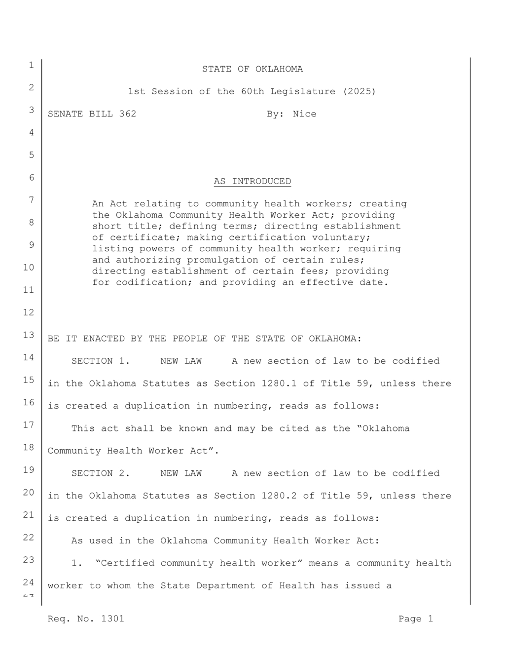 Oklahoma Legislature introduces Community Health Worker Act to establish certification standards
