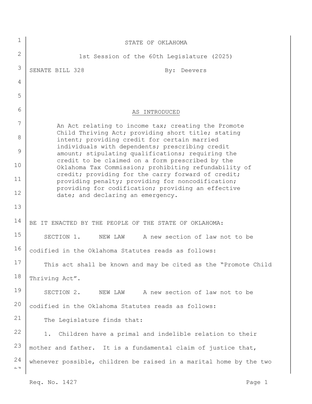Oklahoma Tax Commission outlines new marriage and dependent tax credit requirements