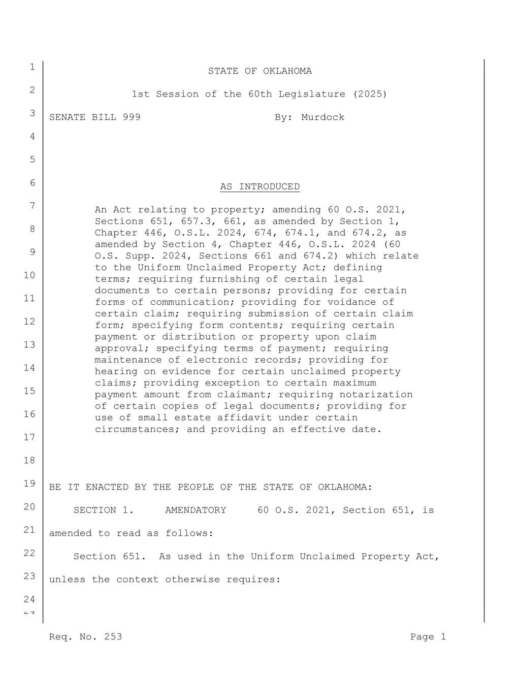 State Treasurer mandates online filing for unclaimed property reports