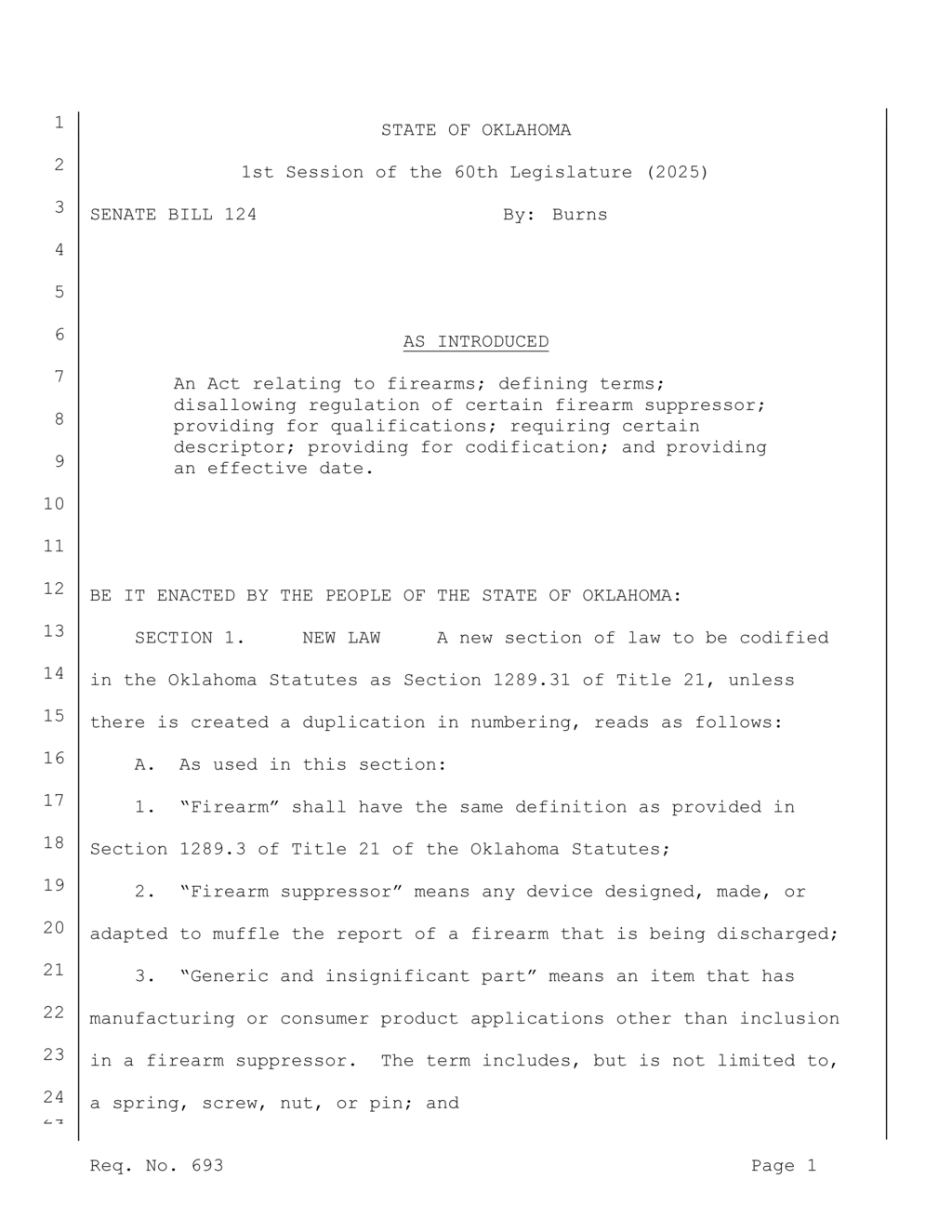 Oklahoma passes law exempting local firearm suppressors from federal regulations