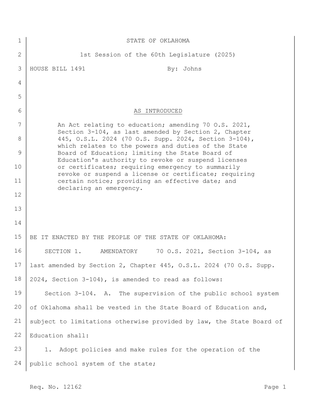 Oklahoma State Education Board adopts new teacher certification fund management rules