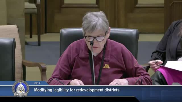 Senate committee debates tax-increment financing changes; author proposes shortening redevelopment districts to 20 years