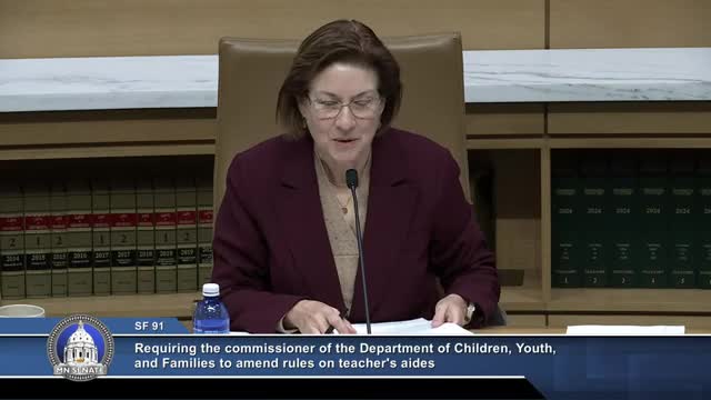 Senate advances continuation of childcare staffing flexibility allowing aides to supervise part of the day