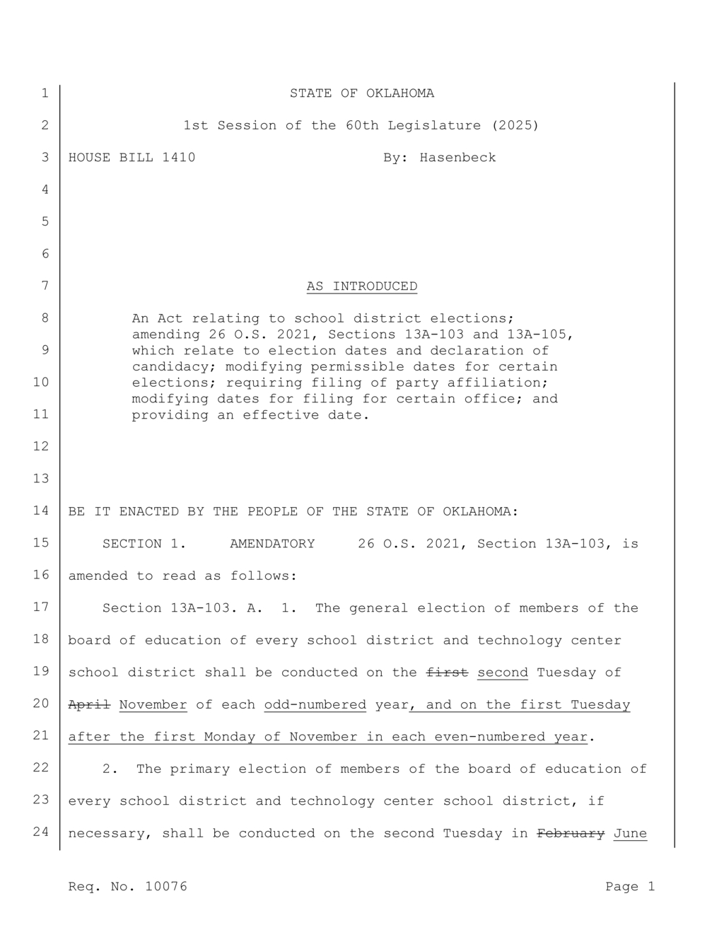 Oklahoma school districts set new election procedures for board candidates