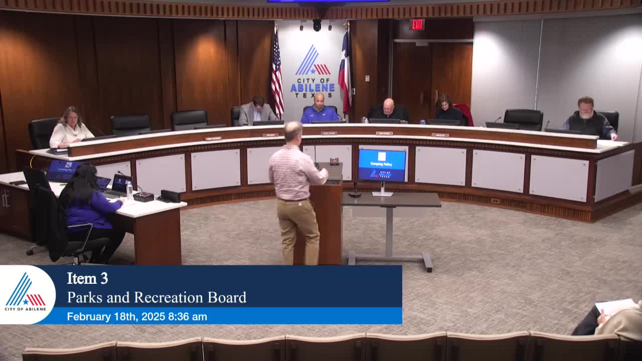 Park board rejects proposed native-camping policy for Seedy and Johnson parks