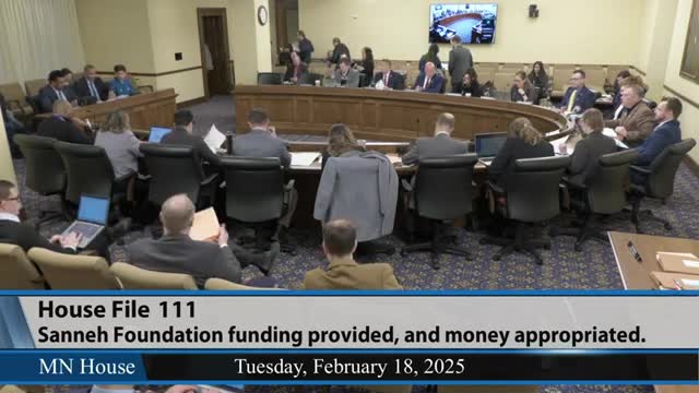 Committee hears Sano Foundation testimony on youth workforce programming; House File 111 laid over
