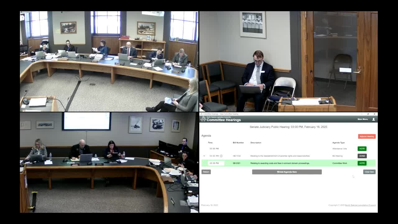 Committee delays vote on eminent domain bill over expert witness fee concerns