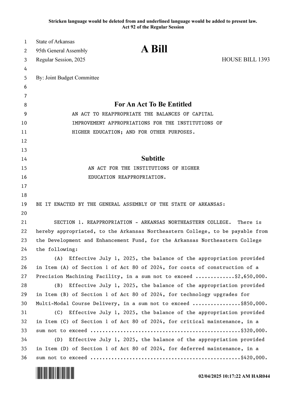 Arkansas allocates $4.3M for Pulaski Technical College infrastructure improvements