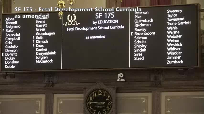 Iowa lawmakers clash over proposed state-mandated human growth and development curriculum