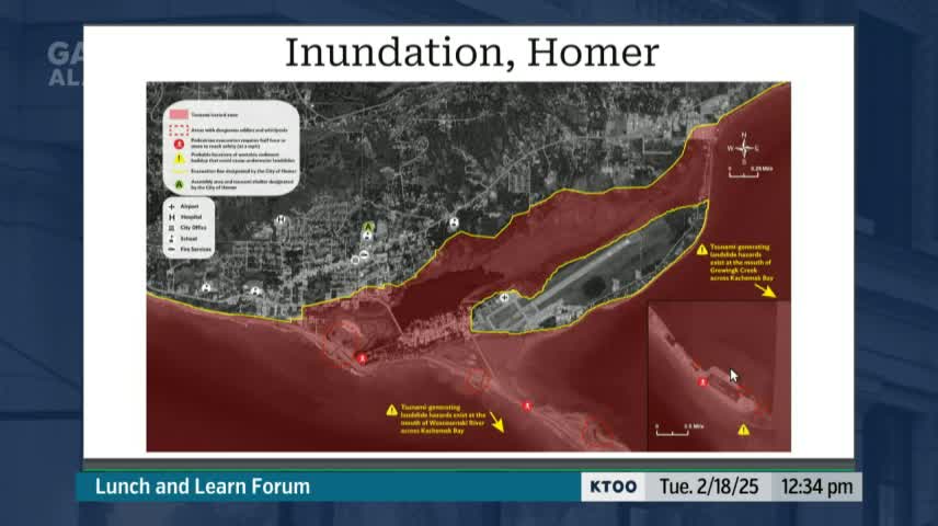 Homer officials unveil tsunami evacuation maps and landslide monitoring program