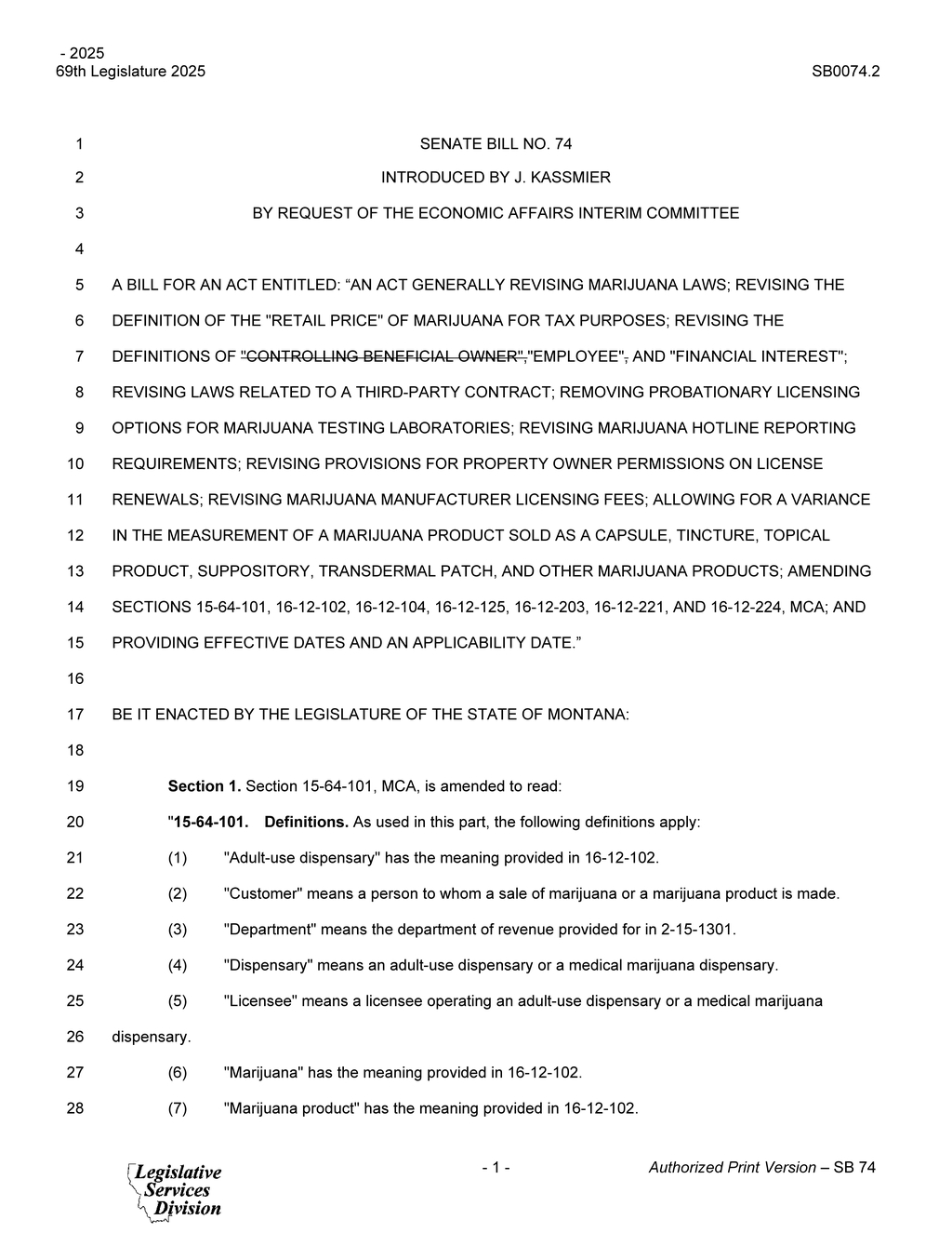Montana Legislature establishes new dispensary license regulations for marijuana sales