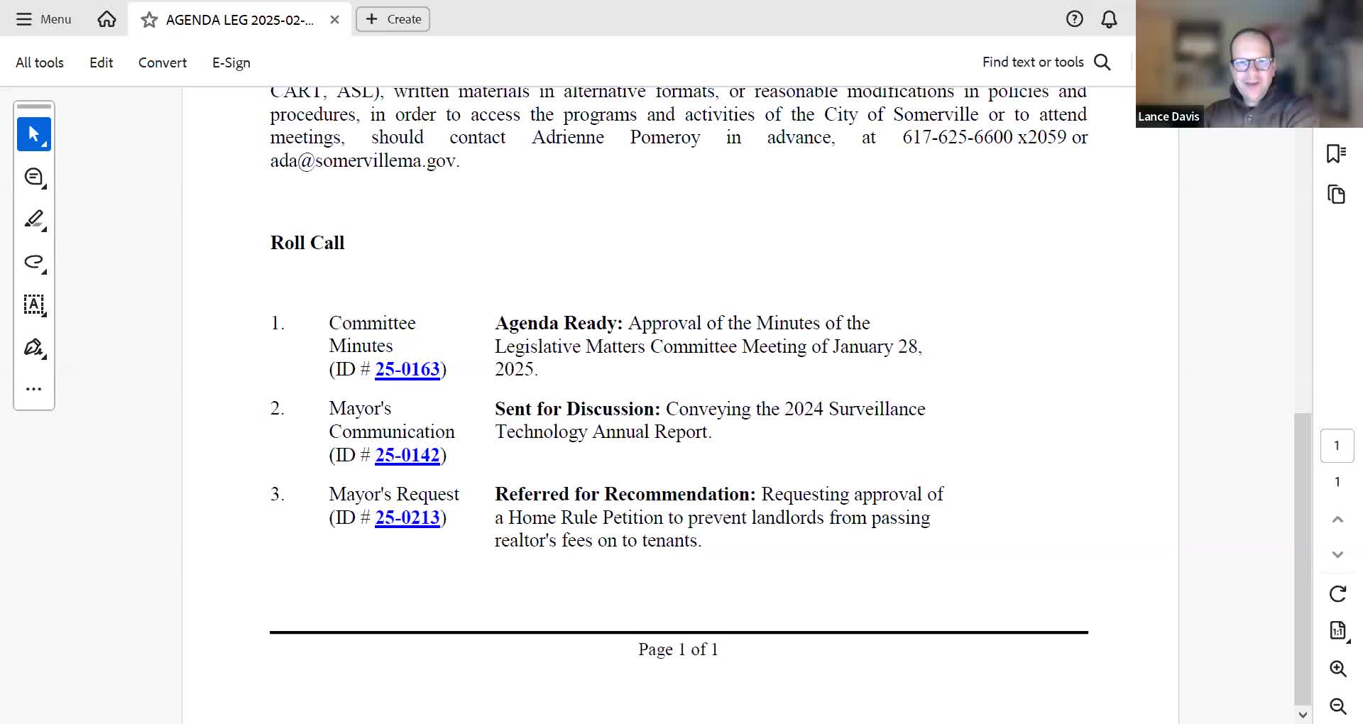 Committee recommends approval of home rule petition to bar landlords from passing broker fees to tenants