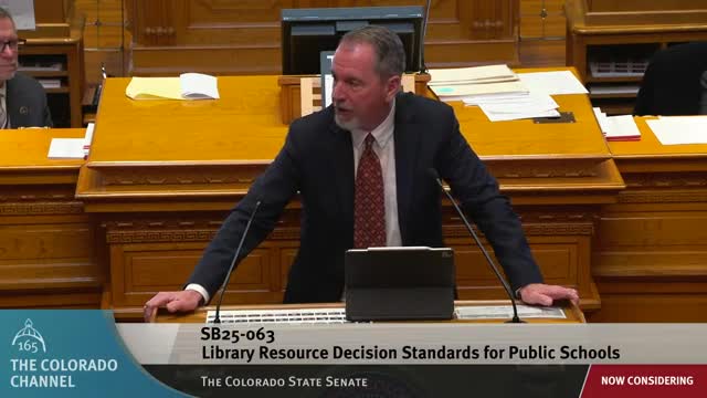 Senate adopts library policy bill after amendments to clarify district processes and protections