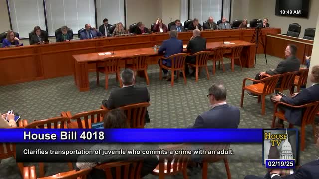 Committee hears bill to allow limited transport of juvenile and young adult co-defendants in one vehicle; law enforcement backs measure, DHHS opposes