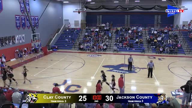 Clay County Lady Tigers defeat Jackson County 56-52 in thrilling district showdown