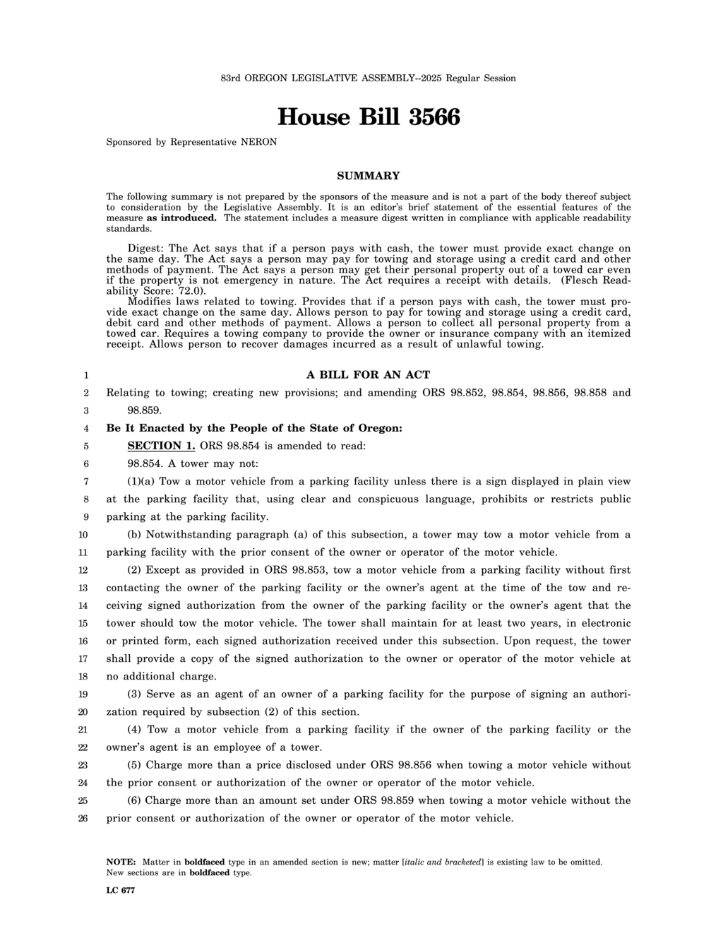 Oregon updates towing regulations to improve owner access to vehicles