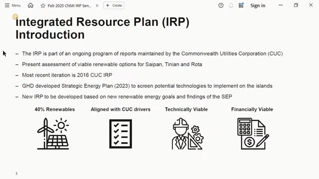 CNMI sets 40% renewable energy goal with strategic energy plan update