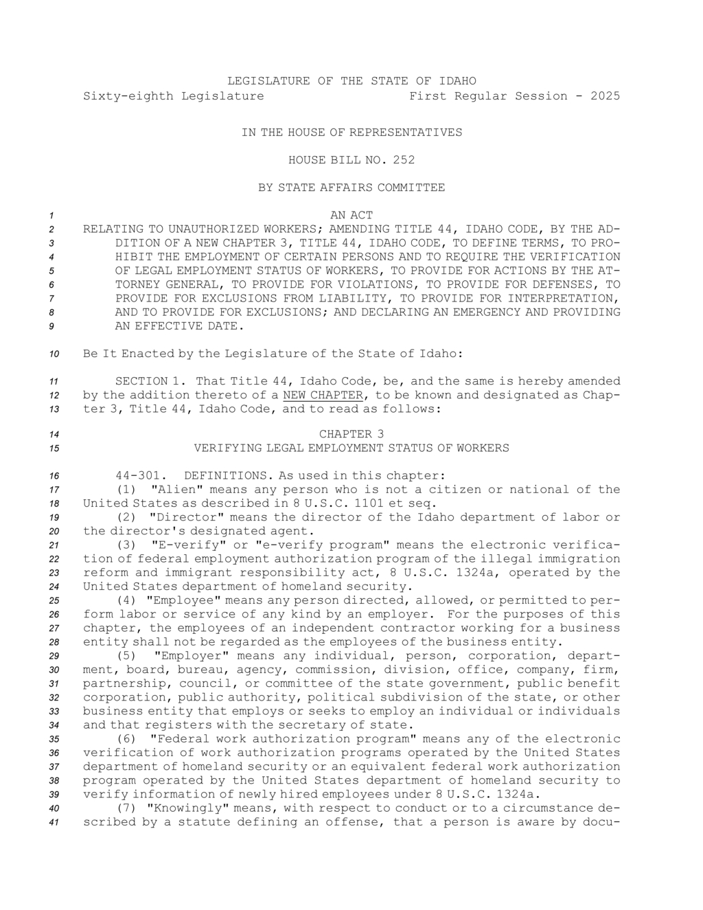 Idaho mandates e-verify program for all businesses by 2026