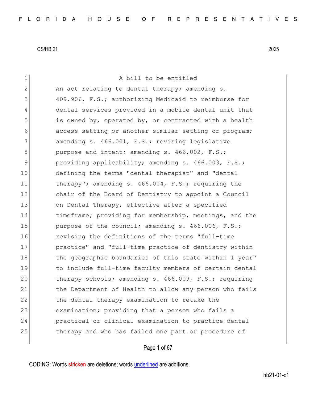 Florida House bill targets healthcare fraud and unlicensed practice regulations
