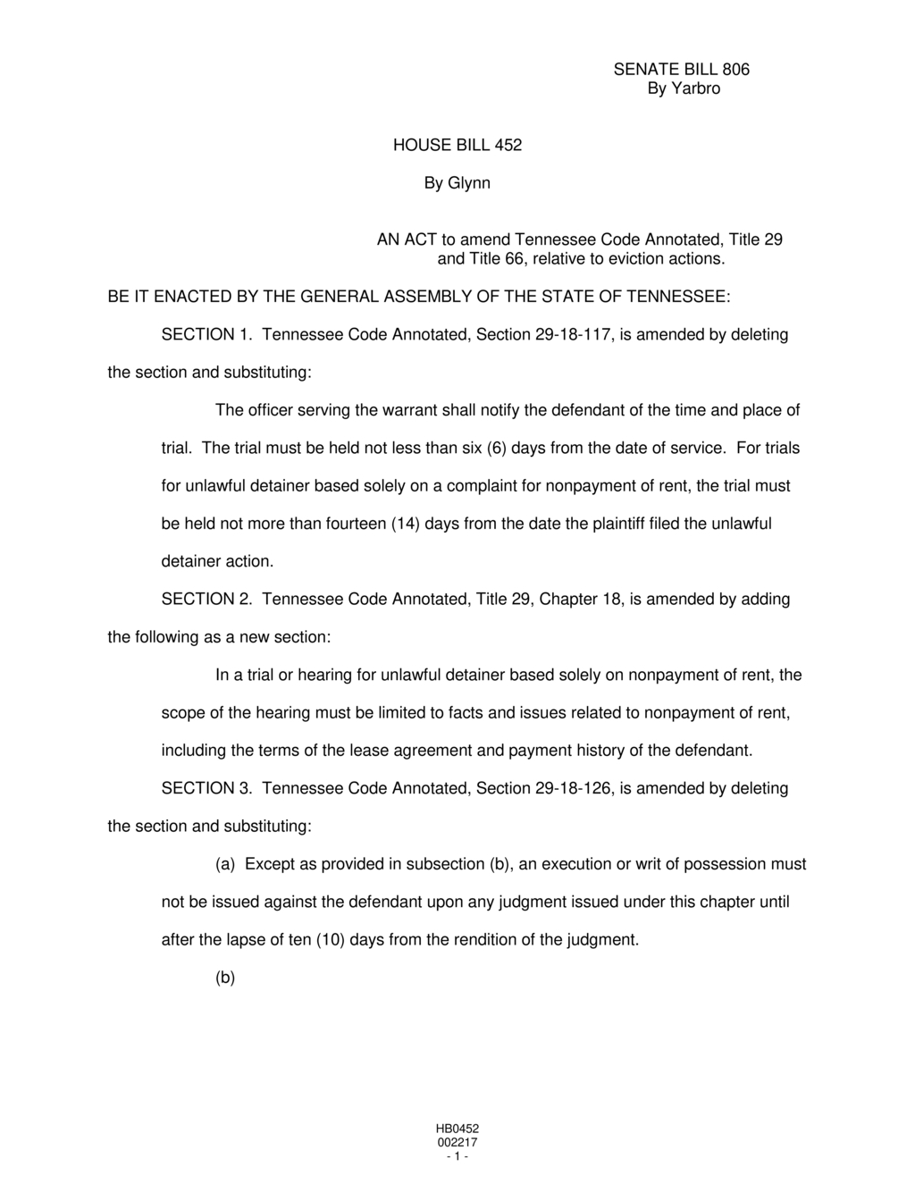 New law mandates swift eviction process for nonpayment of rent claims