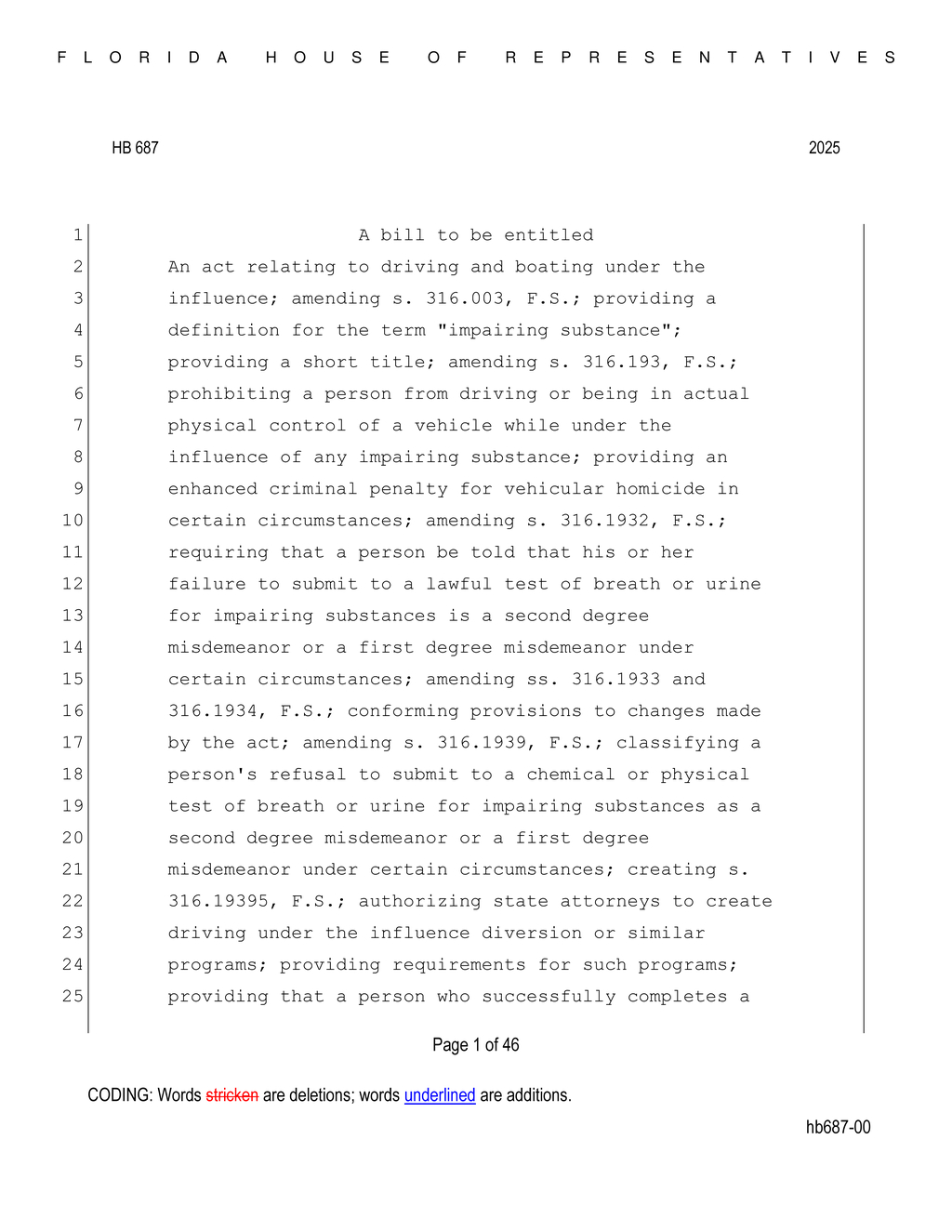 Florida House amends DUI laws under 'Trenton's Law' for enhanced penalties