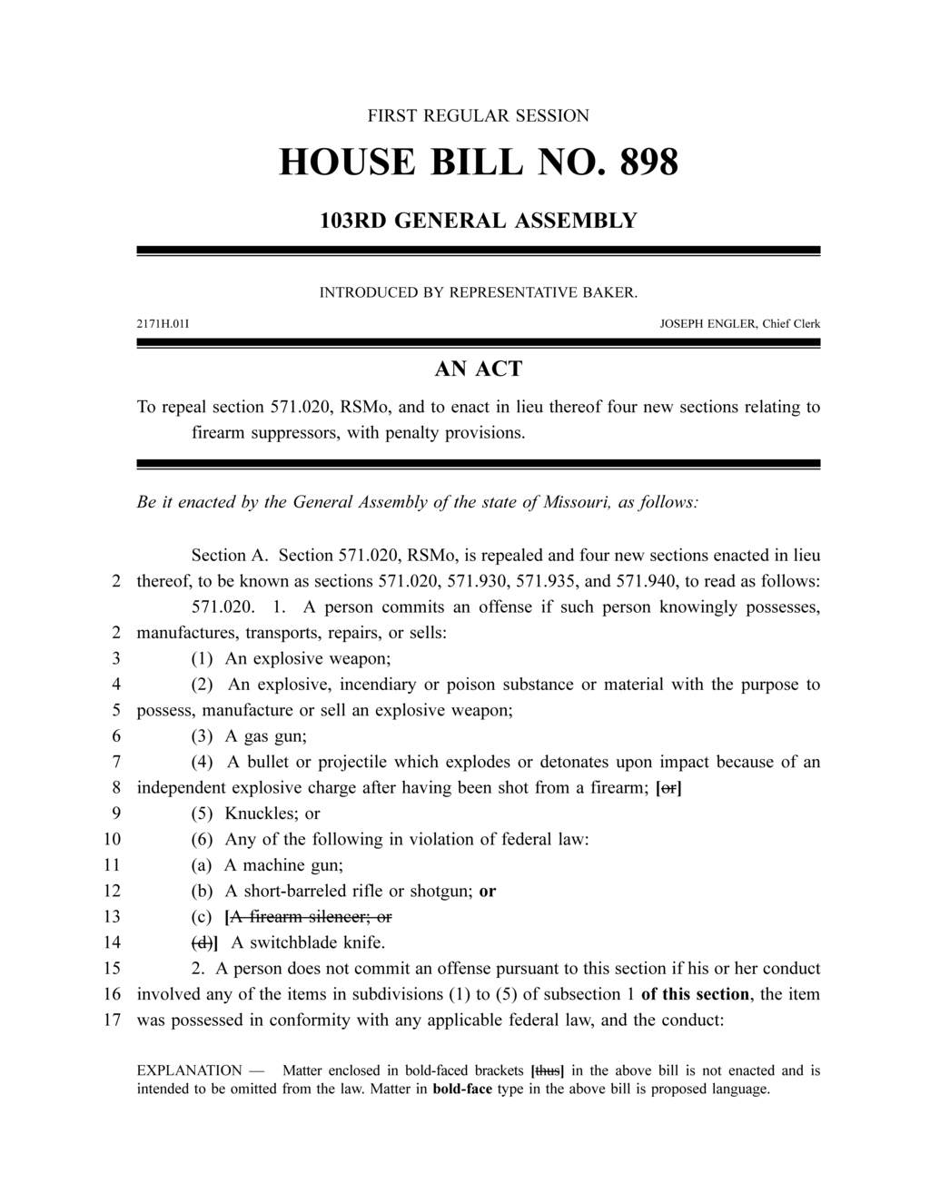 Missouri passes law exempting local firearm suppressors from federal regulation
