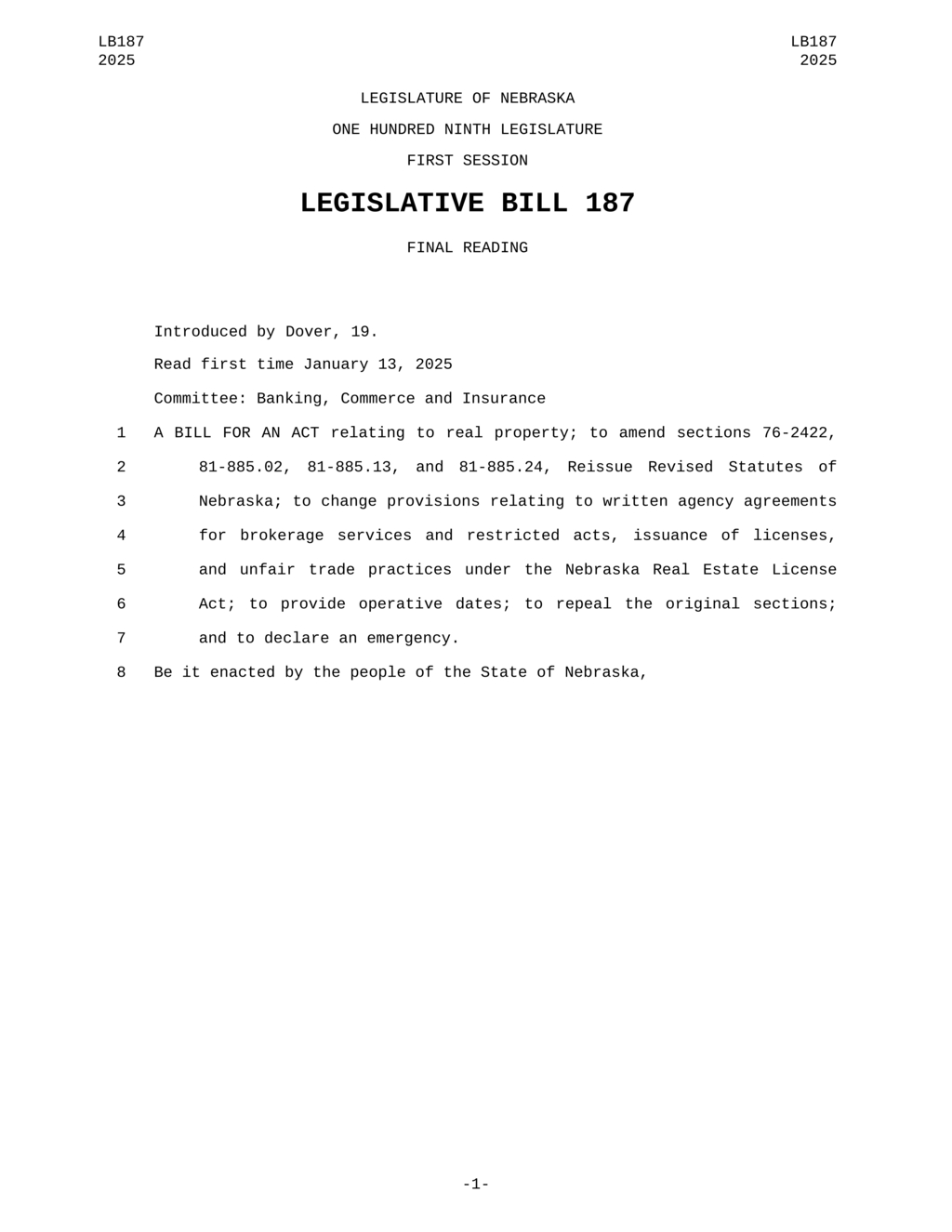 Nebraska commission enforces new criminal background checks for real estate applicants