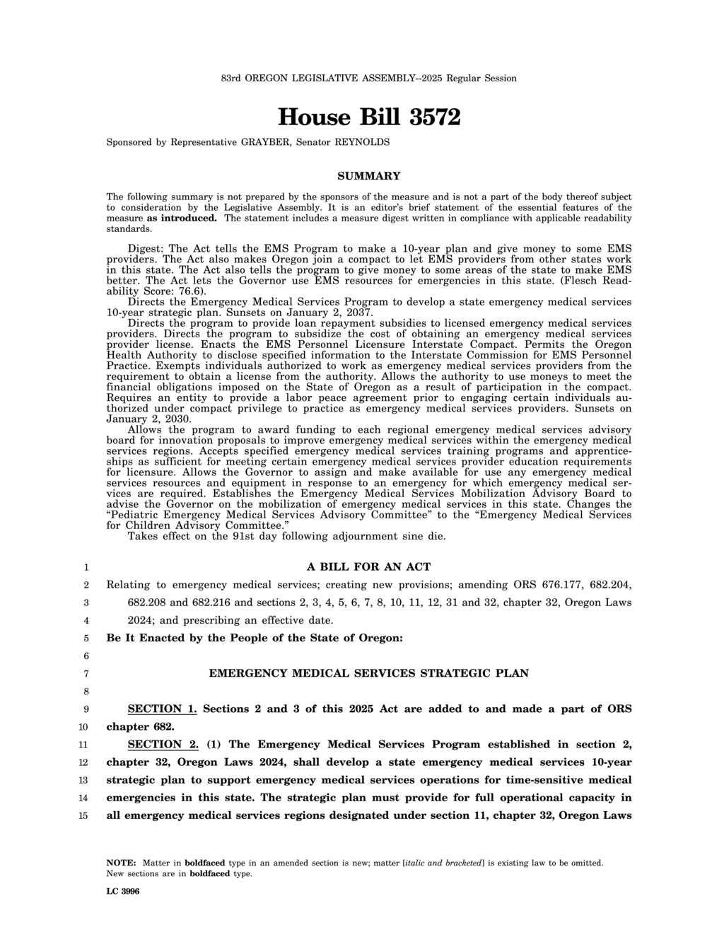 Oregon ratifies EMS Personnel Licensure Interstate Compact to streamline service operations