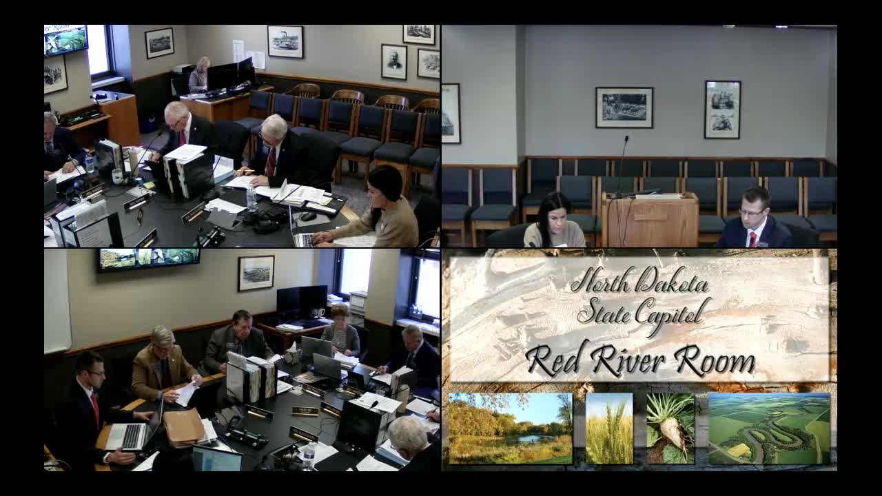 Committee reviews North Dakota budget adjustments including funding for grants and positions