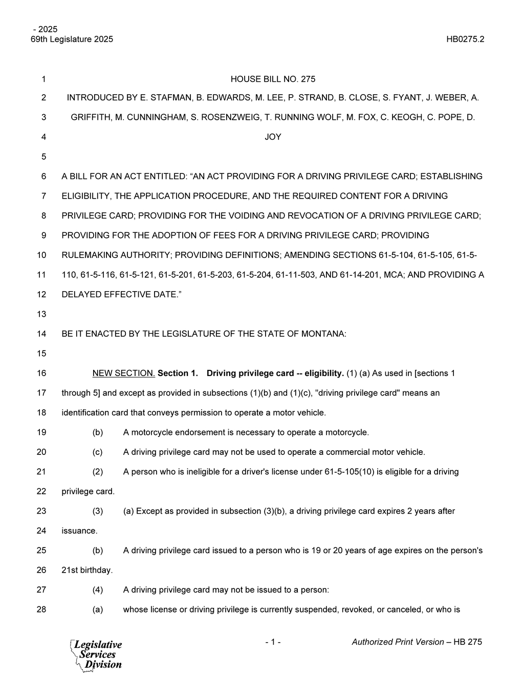 Montana mandates digital driver's licenses by 2026 under HB 275