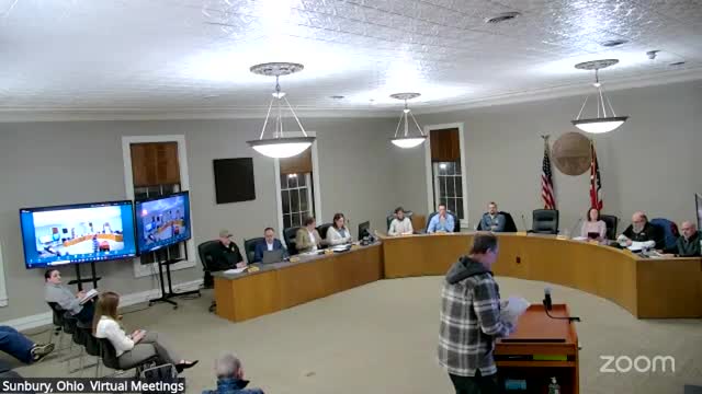 Resident asks Sunbury to inspect curb work causing recurring driveway ice