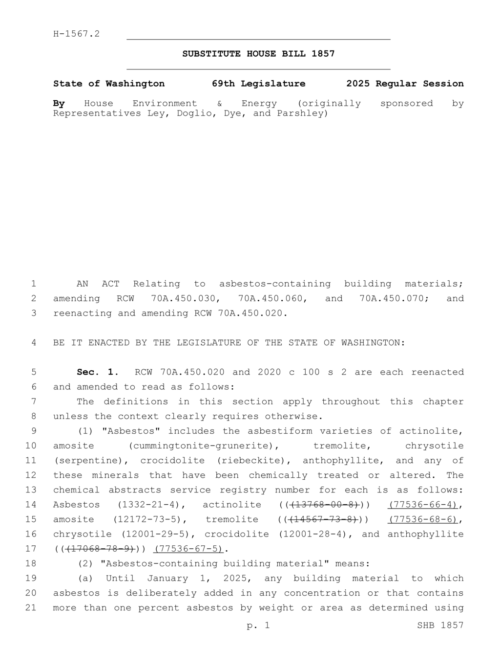 Washington sets new asbestos regulations for building materials starting January 2025