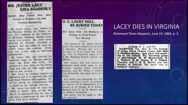 Researcher uncovers vital record in search for Lacey family lineage