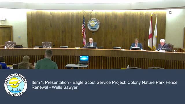 Council approves Eagle Scout fence renewal project at Colony Nature Park