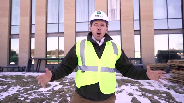 Principal Bauer showcases Bishop Elementary School's construction progress and future facilities